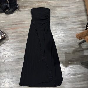 White House Black Market Strapless Black Dress